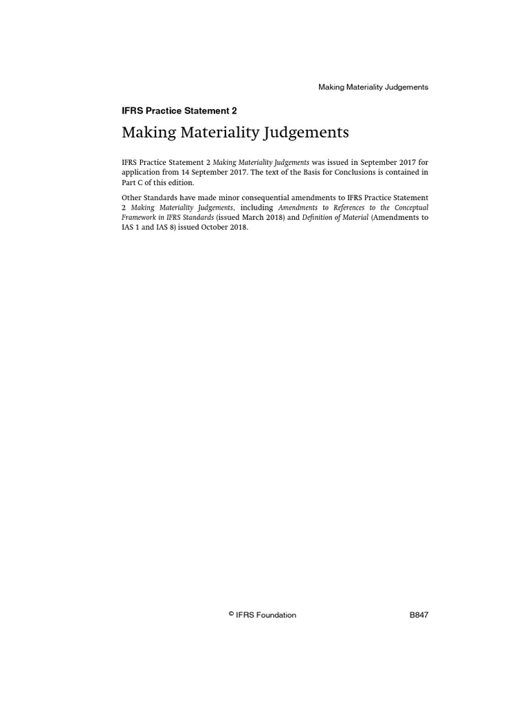 Ifrs Practice Statement 2 Summary
