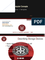 Computer Concepts: Lecture - 5 Storing Data