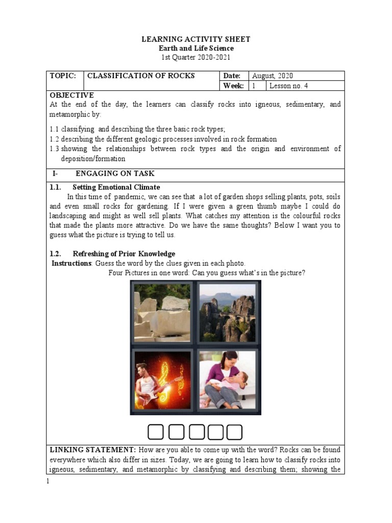 Classification of Rocks: Types & Processes | PDF | Rock (Geology ...