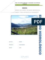 Estudio Hidrologico de Miricharo Palmapampa Pichanaki