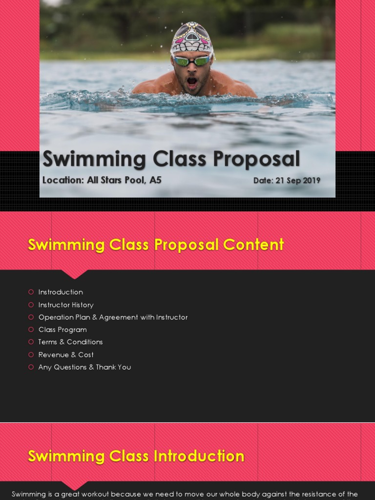20190923swimming Class Proposal | PDF | Swimming | Sports