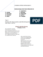 TUGAS BAHASA SUNDA PANGAJARAN 1 Kelas 6