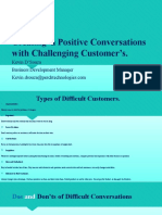 Creating A Positive Conversations With Challenging Customer's