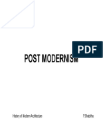 Post Modernism: History of Modern Architecture P.Shabitha