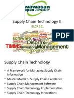Supply Chain Technology II: BLCP 201