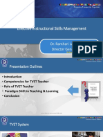 Effective Instructional Skills Management