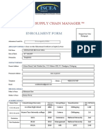 Certified Supply Chain Manager: Enrollment Form