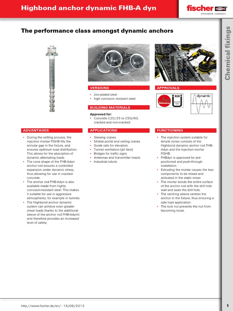 Highbond Dynamic Anchor FHB-A Dyn | PDF | Corrosion | Concrete