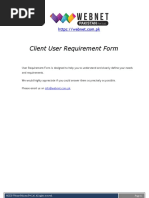 Webnet Client-User-Requirement-Form