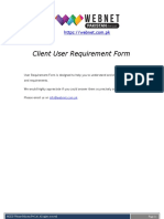 Webnet Client-User-Requirement-Form