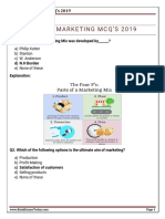 IBPS SO Marketing MCQ's PDF