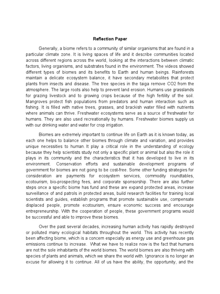 The Vital Role of Biomes in Ecology | PDF | Agriculture | Natural ...