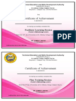 Certificate of Achievement: Facilitate Learning Session