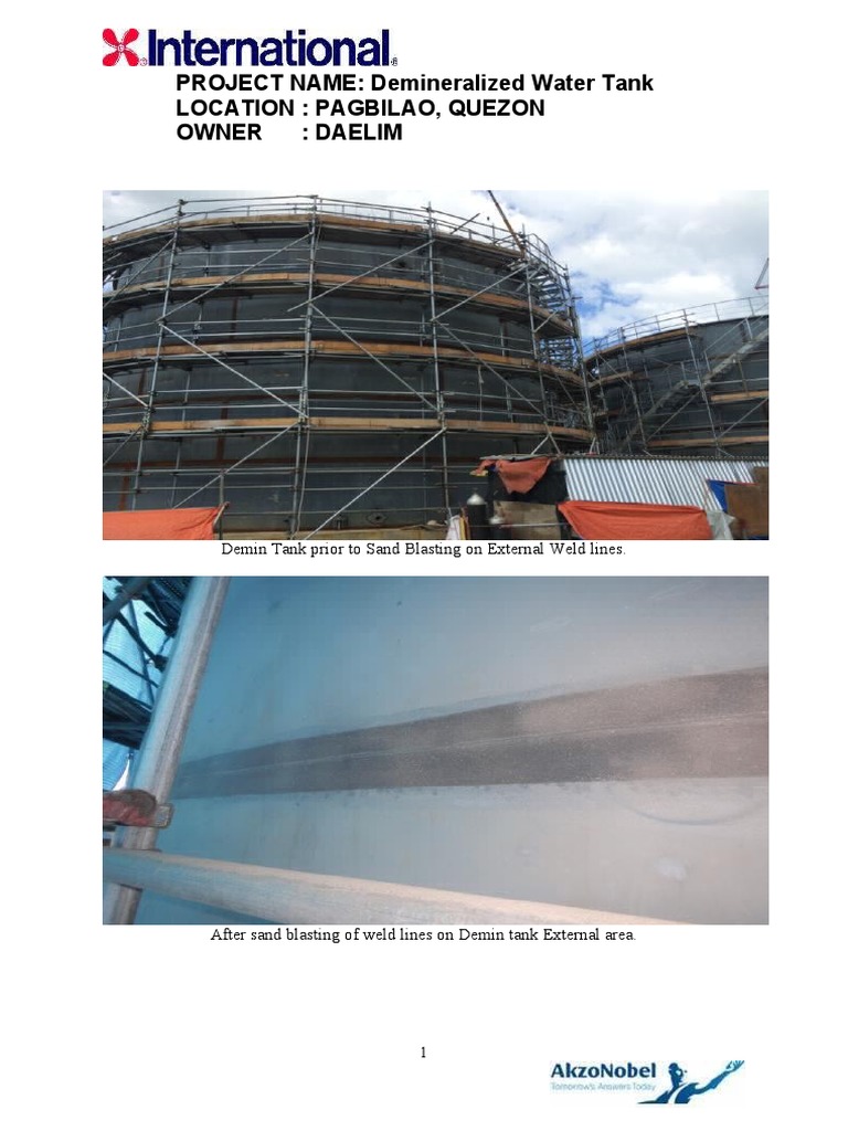 Tank Painting - Quezon Project | PDF | Civil Engineering | Procedural ...