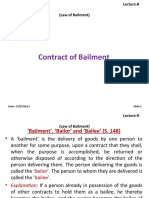 Contract of Bailment: Law of Contracts-II