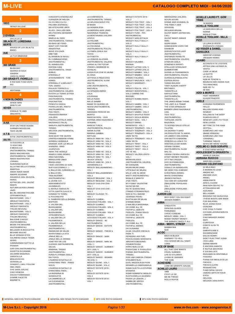 Catalogo Midi PDF foto