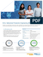 M.Sc. Networked Production Engineering (NPE) : As A NPE Graduate You Will... Key Facts