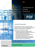 Week 1 Introduction To Clinical Chemistry