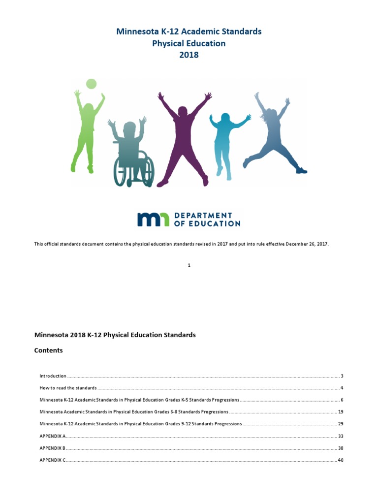 Minnesota K-12 Physical Education Standards | PDF | Physical Education | Gymnastics