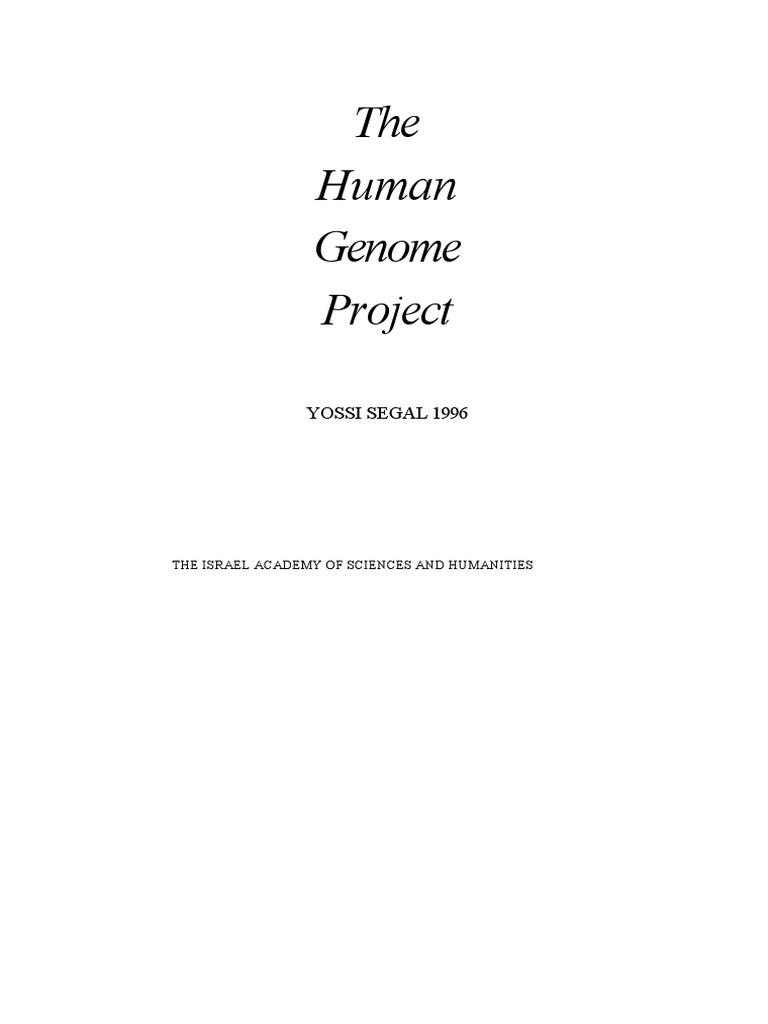 The Human Genome Project PDF | PDF | Dna | Genetics