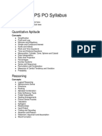 IBPS PO Syllabus PDF