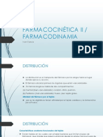 3 FARMACOCINÉTICA  II - FARMACODINAMIA