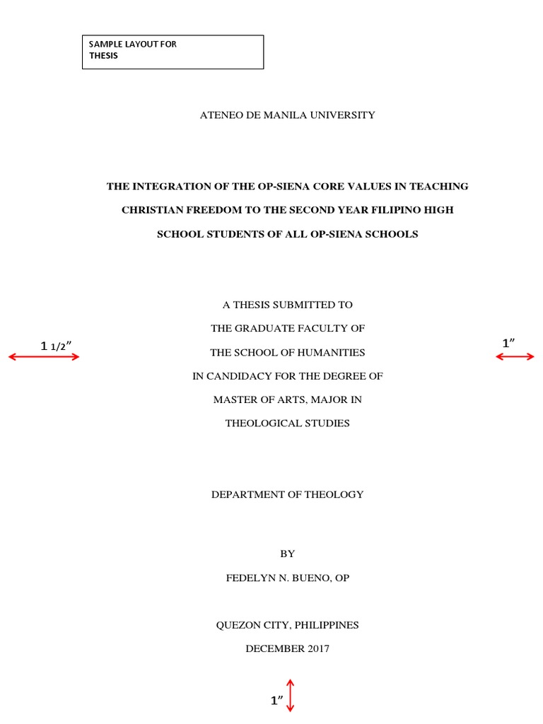 Thesis Template Pdf Catechism Catholic Church