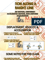 001 Motion Along A Straight Line