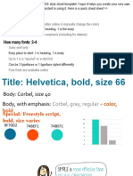 Echo Rivera Style Sheet Sample