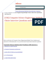 (CSE) Computer Science Engineering Multiple Choice Questions Answers PDF