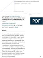 Metabolismo Da Creatina - Homeostase Energética, Imunidade e Biologia Do Câncer - Nature Reviews Endocrinology