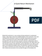 Slotted Link Mechanism Is A Very Common Driving Mechanism in Mechanized Shapers