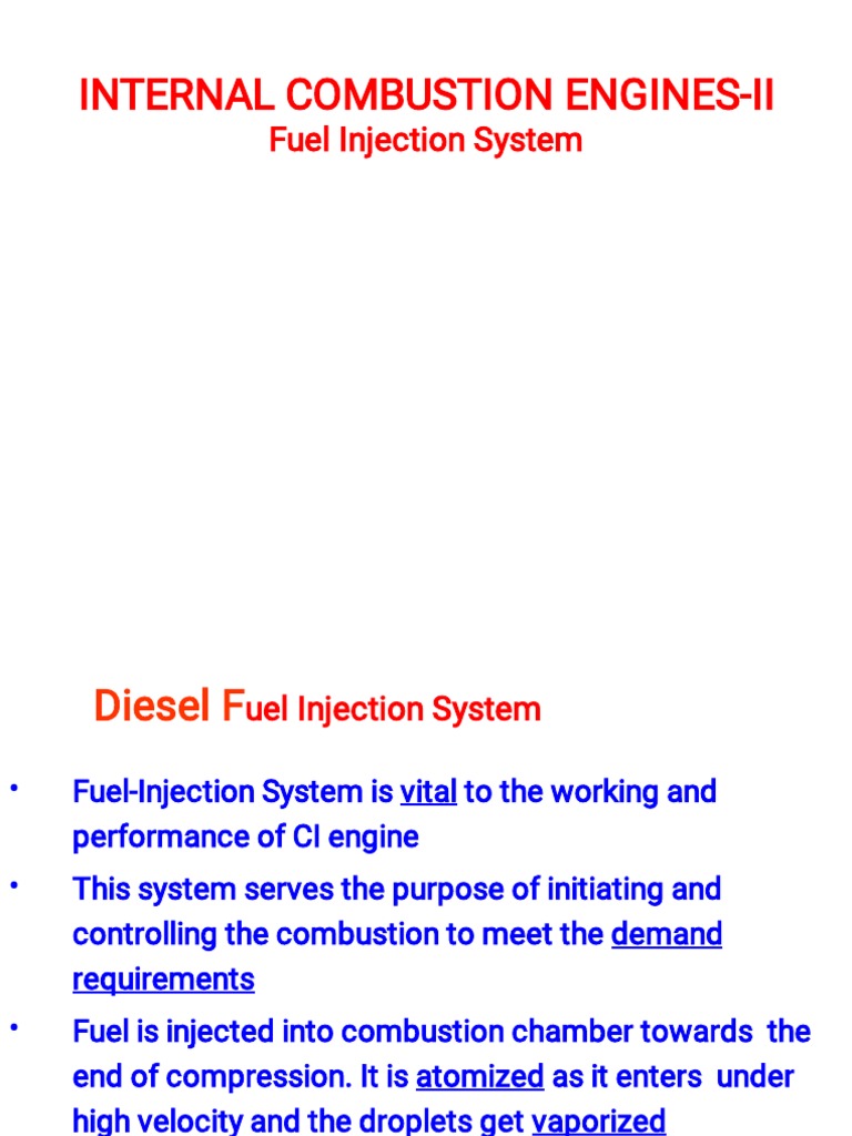 Internal Combustion EnginesIi Fuel Injection System PDF Fuel
