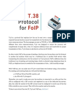 Fax Over IP (FoIP) Using T.38 Protocol