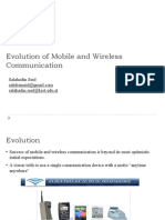 Evolution of Mobile and Wireless Communication: Salahadin Seid Salahadin - Seid@kiot - Edu.et