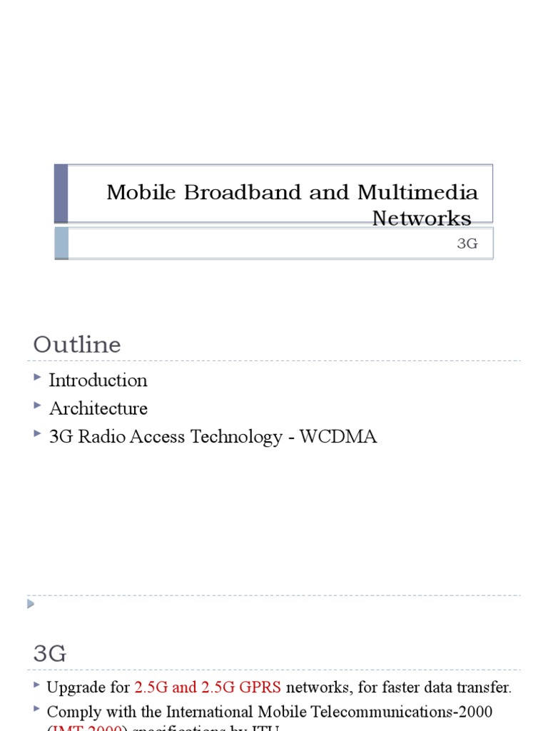 1 - 3 Evolution - 3G | PDF | 3 G | Telecommunications Standards