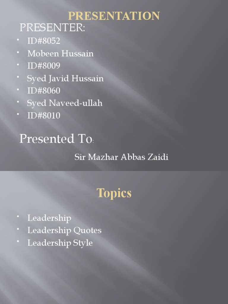 Leadership | PDF | Leadership | Cognition