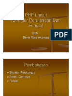 PHP Lanjut (Struktur Perulangan Dan Fungsi)