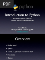 Introduction To Python: A Readable, Dynamic, Pleasant, Flexible, Fast and Powerful Language