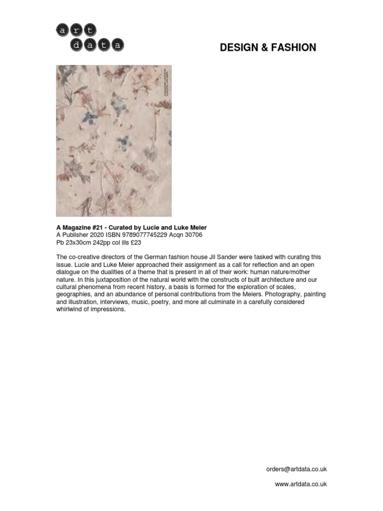 A Magazine 21 - Curated by Lucie and Luke Meier | PDF