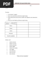 9-Point Hedonic Scale Evaluation Guide | PDF