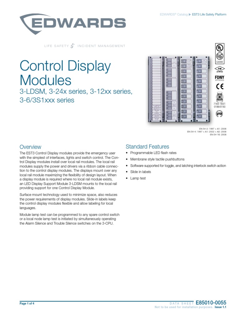 Control Display Modules: 3-LDSM, 3-24x Series, 3-12xx Series, 3-6 ...