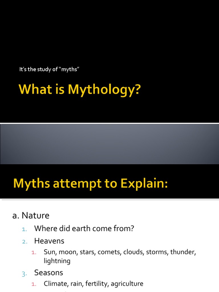 It's The Study of "Myths" | PDF | Trojan War | Twelve Olympians