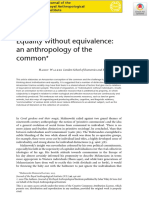 Equality Without Equivalence: An Anthropology of The Common