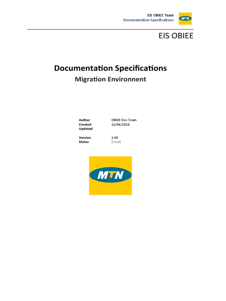 EIS OBIEE Migration Documentation Guide | PDF | Computer Data ...
