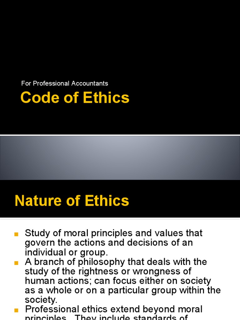 Professional Accountants' Code of Ethics | PDF | Confidentiality | Audit