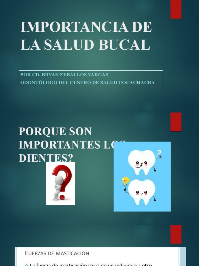 Importancia De La Salud Bucal Pdf