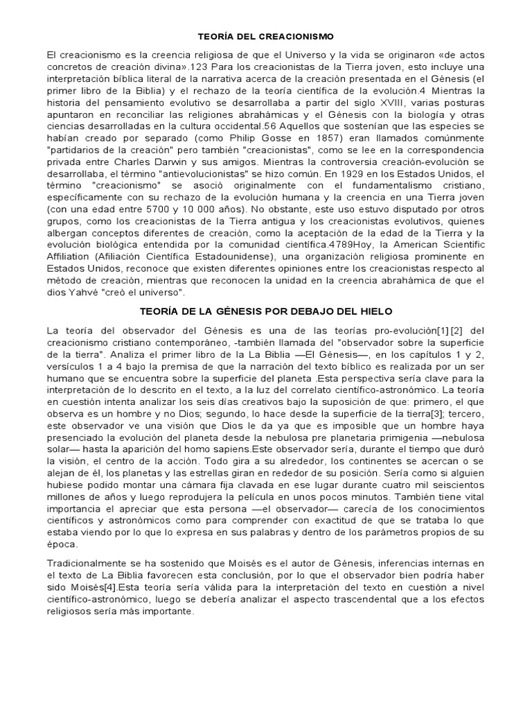 25 Teorias Del Origen de La Vida | PDF | Creacionismo | Ciencias fisicas