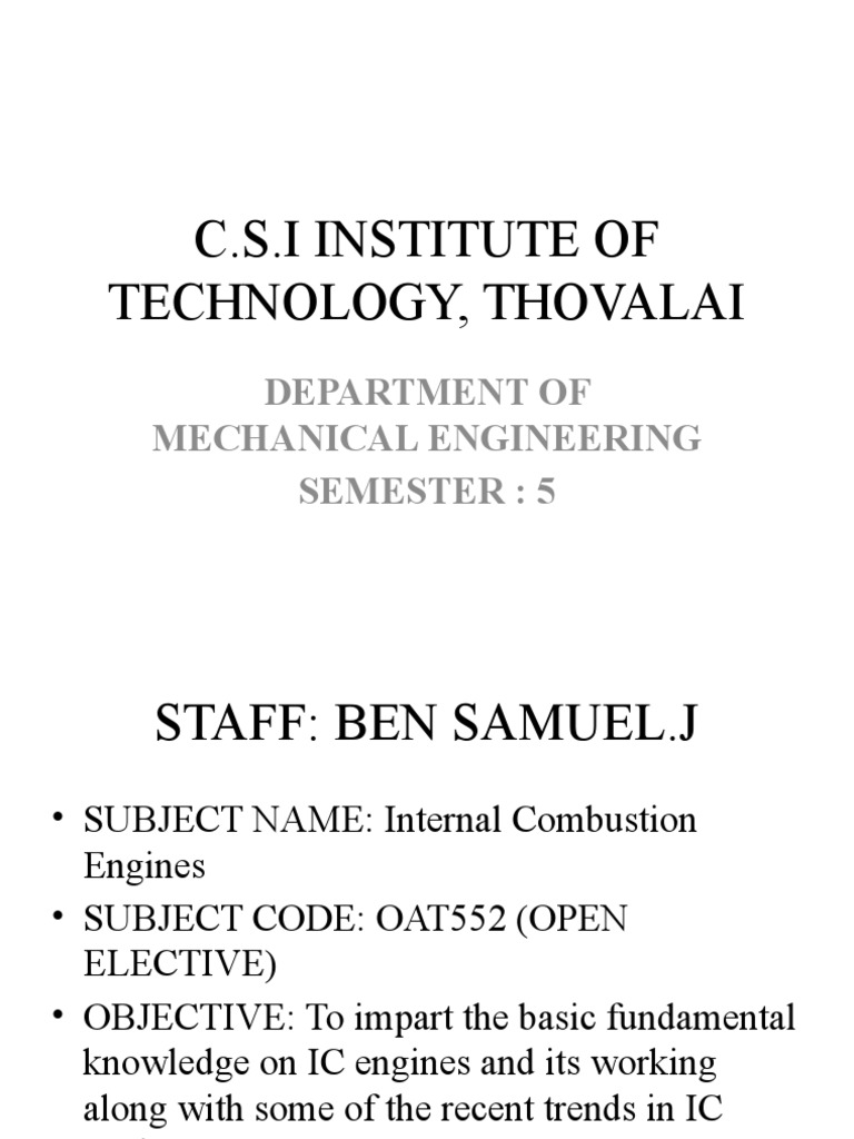 CSI Tech IC Engine Fundamentals PDF Diesel Engine Engines