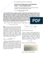 Informe #3 Laboratorio de Fundamentos de Electricidad y Magnetismo: "Lìneas Equipotenciales"